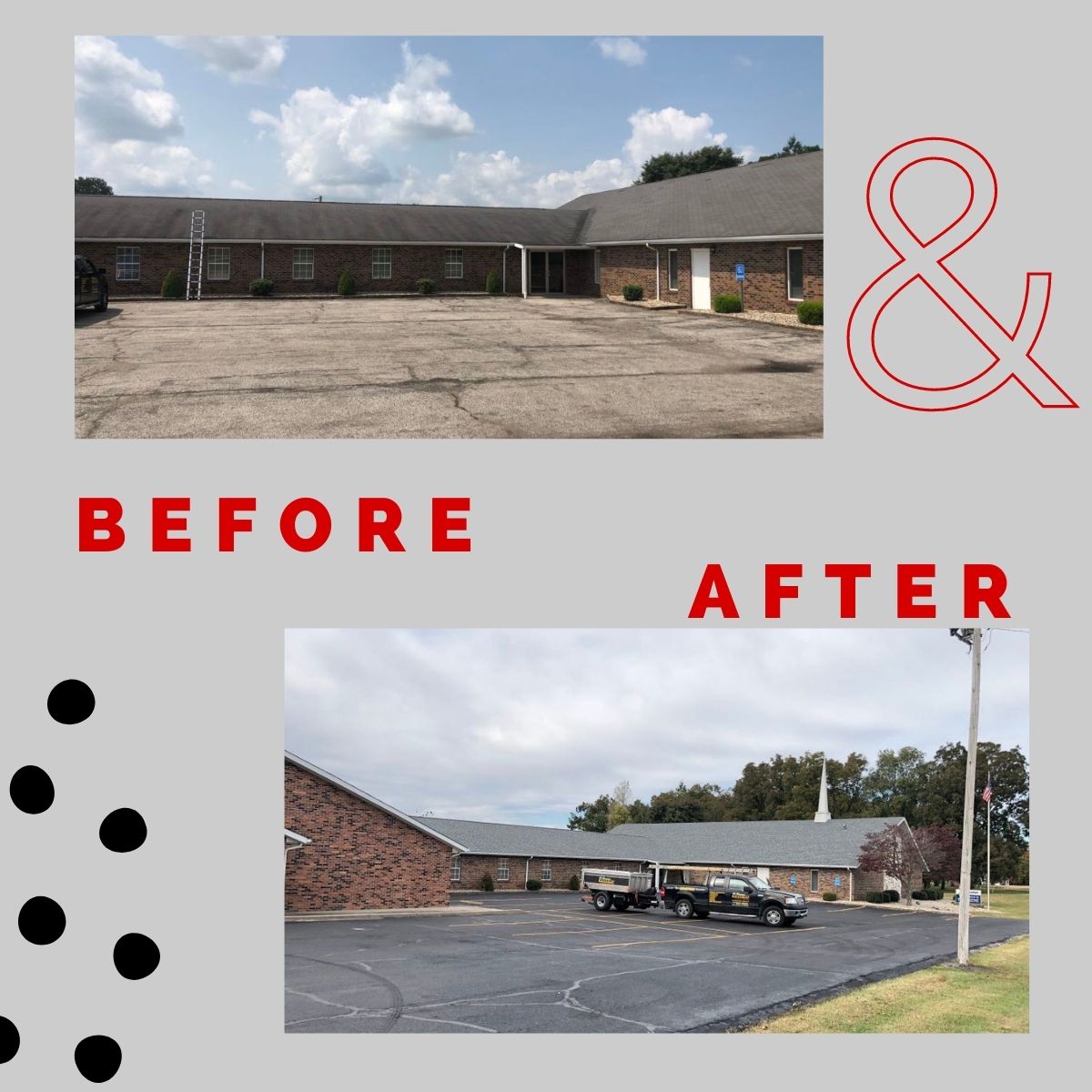 We transformed this church in Jasper! Give us a call for your commercial shingle needs. 😊 #BeforeAndAfter