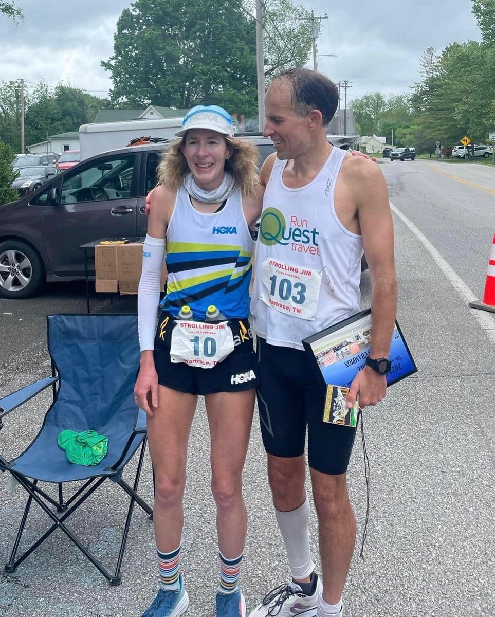 A New Course Record!!! 🇺🇸 USA 24 Hour team members, @runcamille and @HarveyLewisRuns took top spots at today’s 44th running of the Strolling Jim 40 mile race. Camille Herron set a new women’s course record on her way to the overall win in 4:44:01. (Cont)