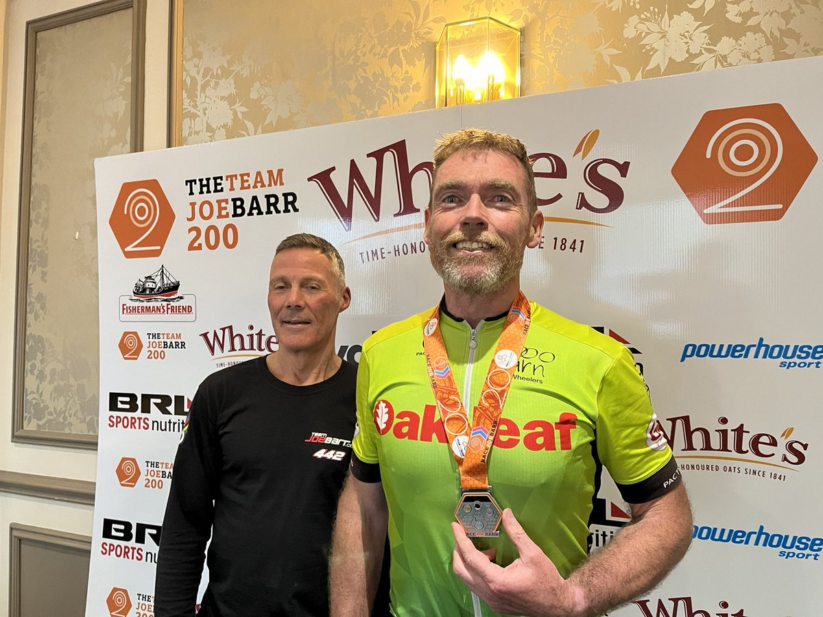 TeamJoeBarr's tweet photo. Happy faces from the @WhitesOats Team Joe Barr 200. 

Happy that the road vibration has stopped and the distance completed. 

Chapeau to all! #knowyouroats https://t.co/hnLBAJLSPy