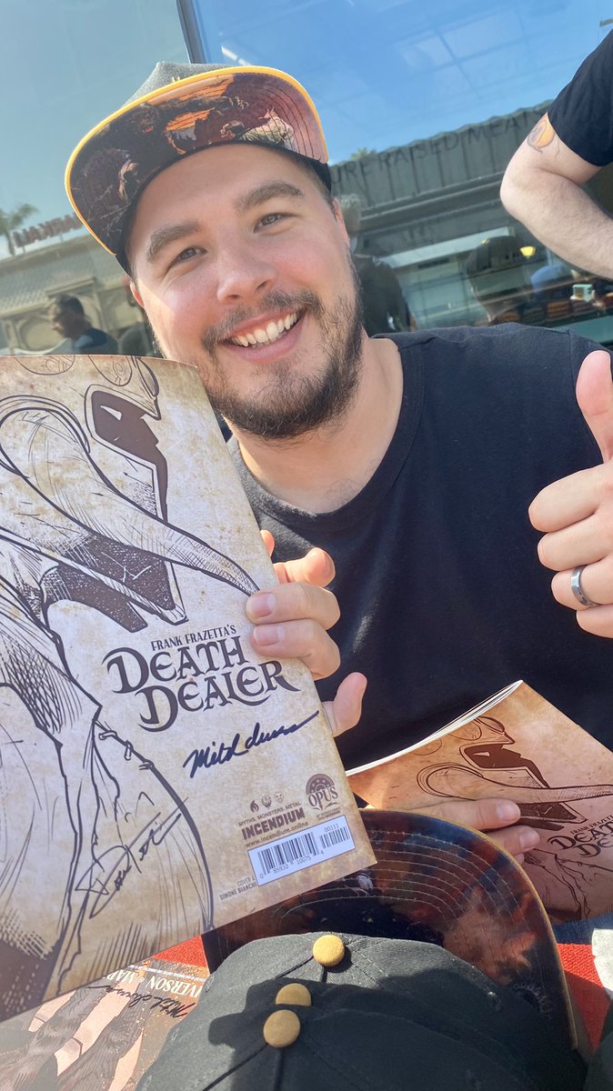 ross_nathan's tweet photo. First copy!! #deathdealer @mitch_iverson Love ya to DEATH! https://t.co/OsXGUSwHjJ