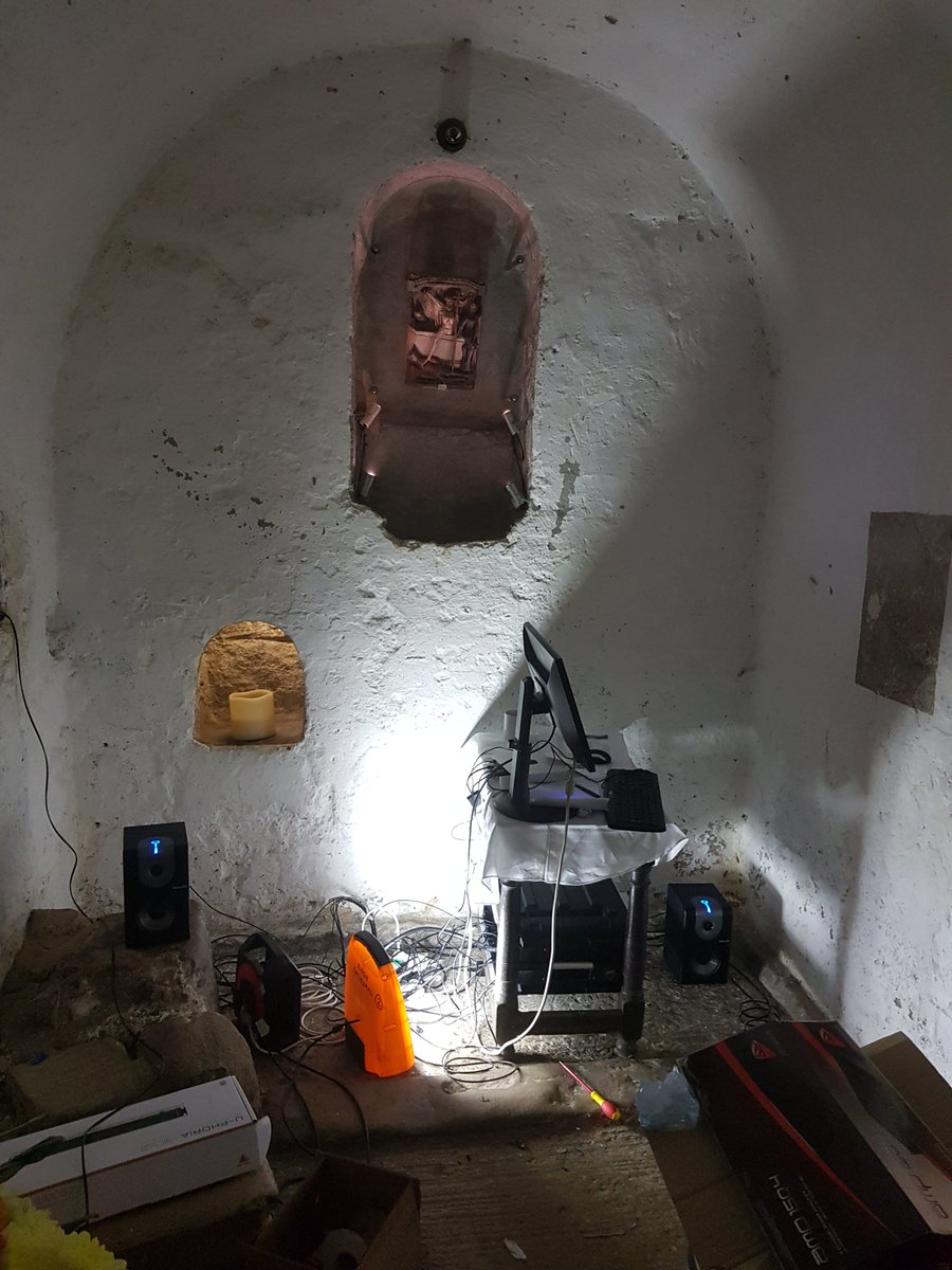 Installing a surround sound piece in Ripon Cathedral's crypt from 700 a.d. riponcathedral.org.uk/expect-rainbow…