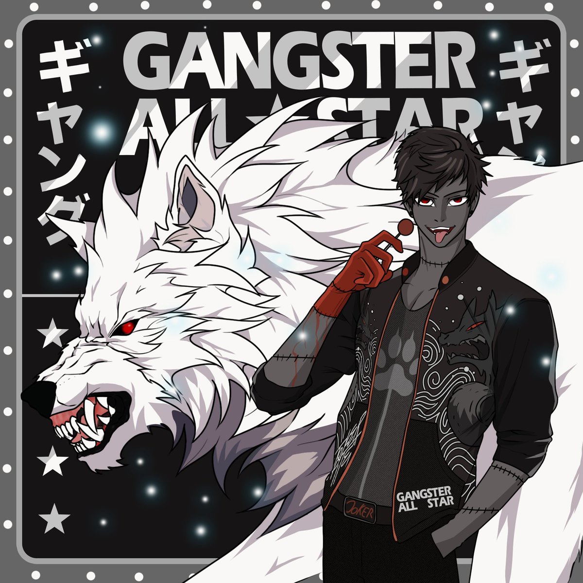 bluecat8333's tweet photo. My Joker in different style beside his friend and his wolf
@gangsterallstar 
@jokerspite 
@aroundtheduang 
#GASisWATCHING 
#JKSPFanarts https://t.co/LZSNLNOqPF