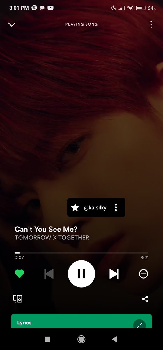 kaisilky's tweet photo. • can't you see me? en spotify

#TOMORROW_X_TOGETHER #투모로우바이투게더  @TXT_members @TXT_bighit https://t.co/3oKBss6aFR