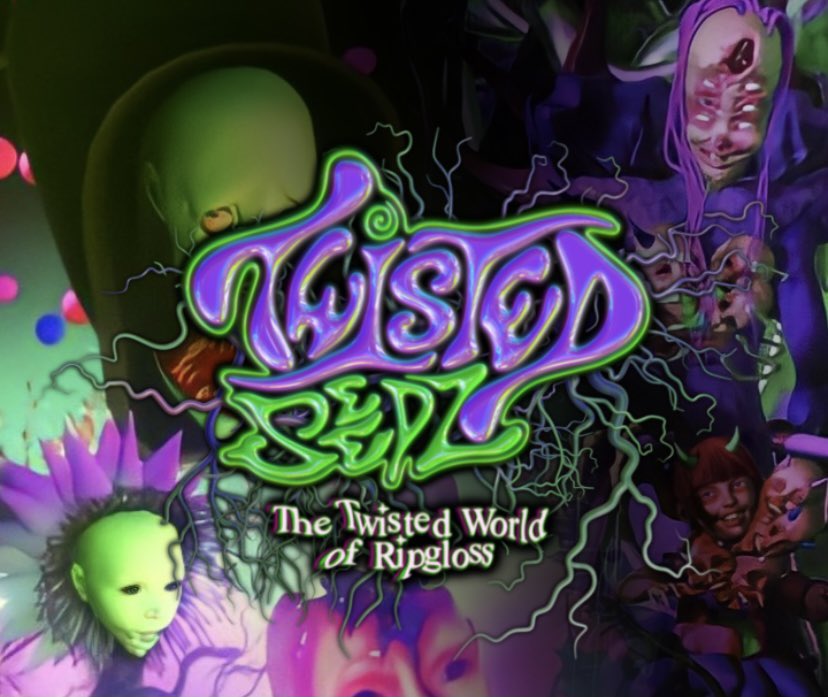 ripglossdesign's tweet photo. Twisted Seedz features the “Twisted 10” collection ~ 10 sculpted artworks that have spawned wicked worlds of their own. Each original piece comes with an extra twisted edition and your own living nightmare in AR. This is your key to the purple realm of miserable whimsy. 💜 https://t.co/ROvYqaCF9W