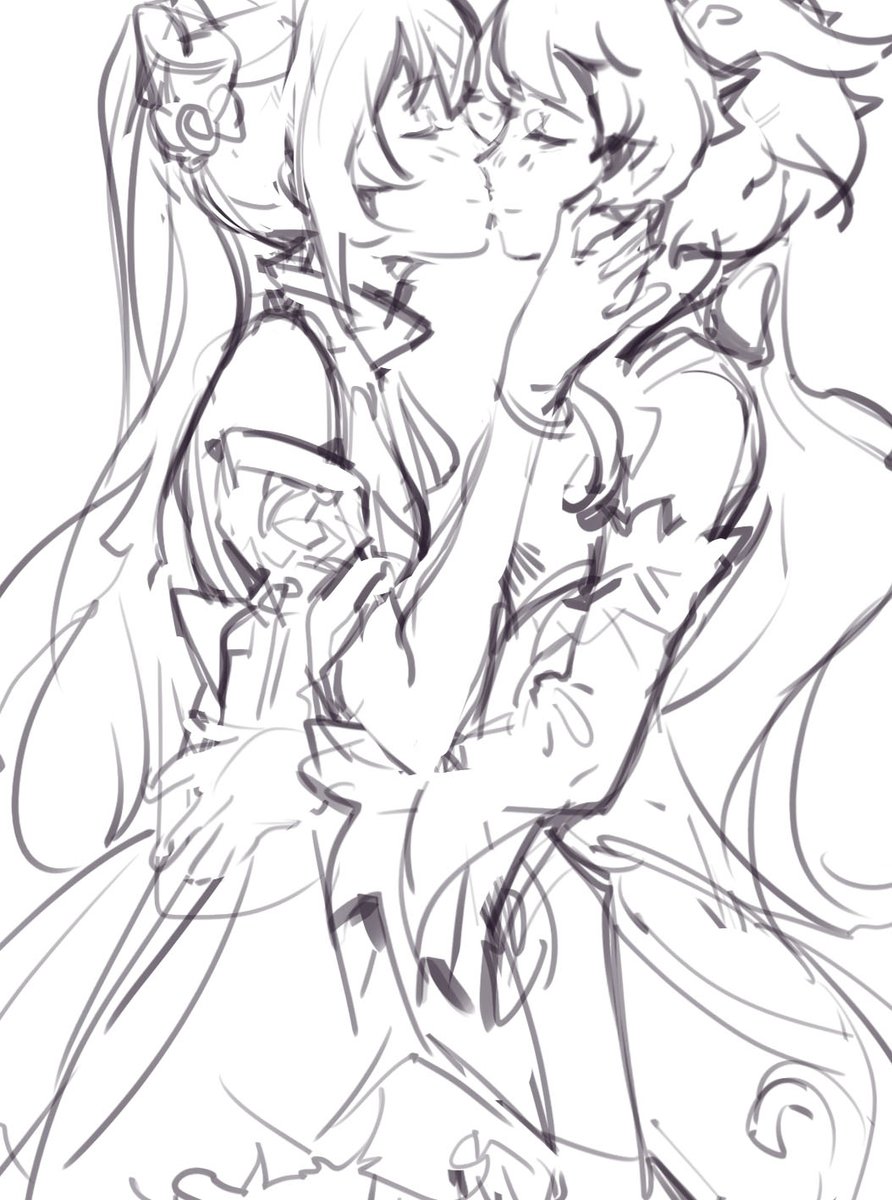 man, the longer I look the more I don't like it meh
I should really practice more, even just sketched lineart looks better v-v