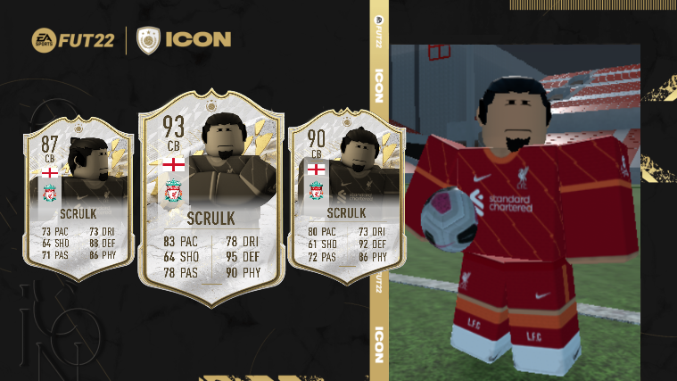 Liverpool_MPS's tweet photo. The captain of this team and man who left it all on the pitch! 

Starting his run in the midfield ⚙️ and ending it in defence 🛡️

We'd like to welcome our first confirmed icon.. @scrulk_ 👏

@Liverpool_MPS | #Icon https://t.co/MJSs4KbW7j