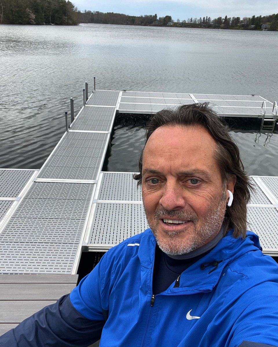 JohnLegere's tweet image. A little cold and cloudy on the Lake but the dock is the water and soon the #PontoonBoat will join it 🛥 #BringSpring #LakeLove #PontoonIsHowIRoll