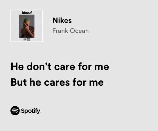 iconic lyrics on "frank ocean / nikes https://t.co/spuIBcBs6R" Twitter
