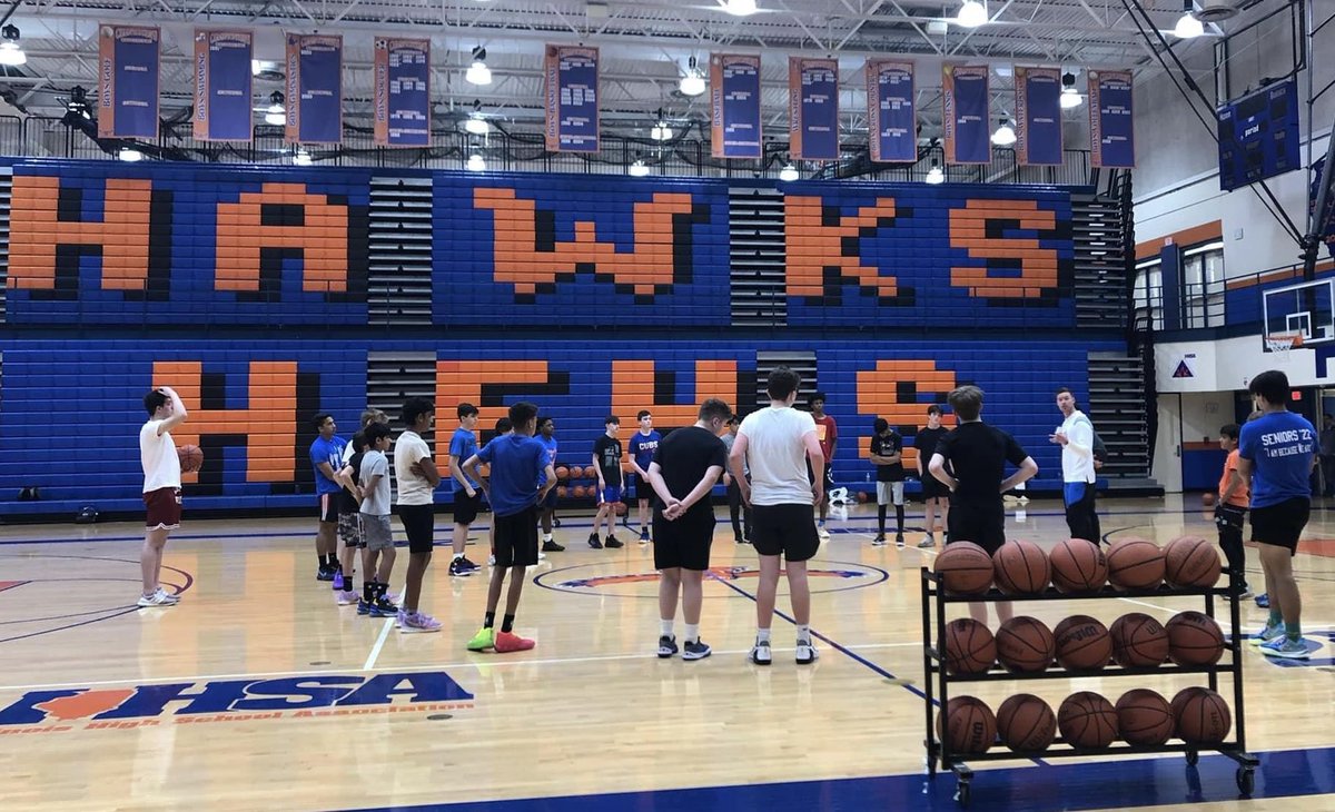 It was a great afternoon working with some future Hoffman hoopers! Next session will be Saturday, May 21st. Hawks got better today! #HawkHoops #Ubuntu - “I am because We are.”