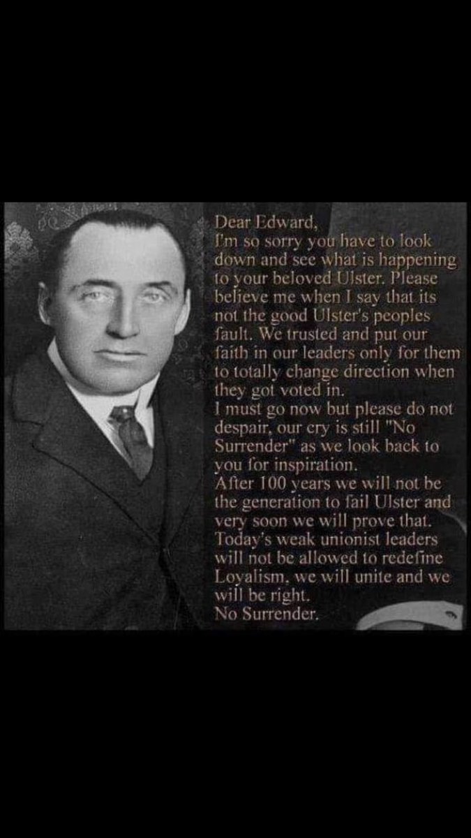 Ulsterman1914's tweet photo. Take note @duponline @uuponline @TUVonline @OfficialPUP do the right thing by/for the PUL communities! #EdwardCarson #RealUnionismNeeded #NoSurrender is still our cry🇬🇧 https://t.co/hDudHRFEbn