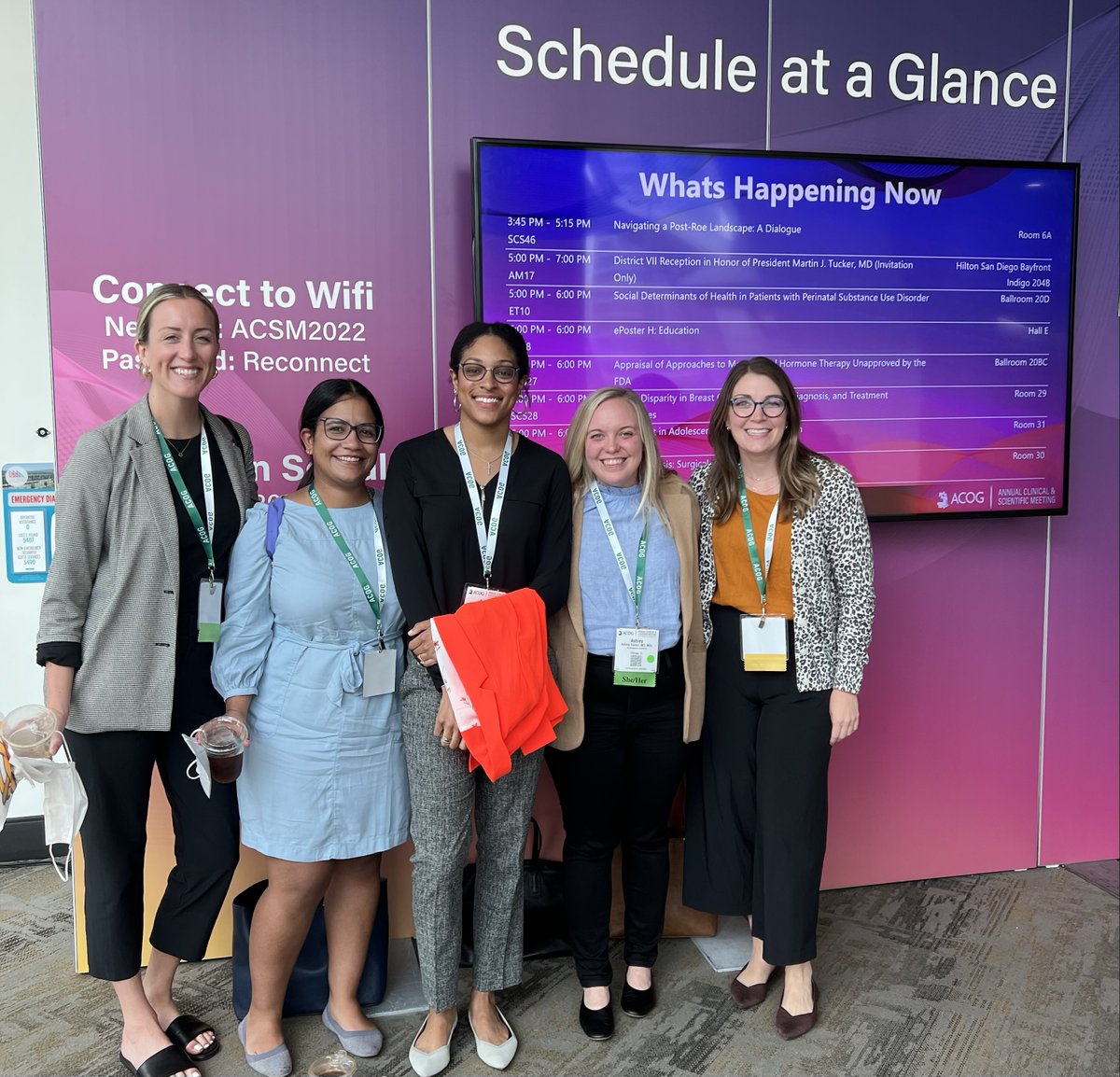 NM_ObGyn's tweet photo. Northwestern Medicine #ObGyn physicians @cathnosal, Ismely F. Minaya, MD, Arjeme Cavens, MD, Ashley Turner, MD, and @kvenutimd have been spotted at #ACOG2022 and have been able to #reconnect, #recharge and #reset with their peers in San Diego, California. #NMatACOG https://t.co/14tYnJz3vN