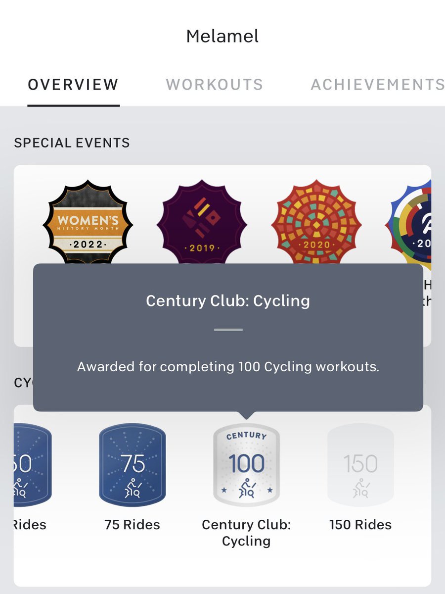Melamel781's tweet photo. After 3 days off that was hard 🥴 But u completed my 100th #peloton ride! #100thride #100pelotonrides https://t.co/7KxnDiCckx