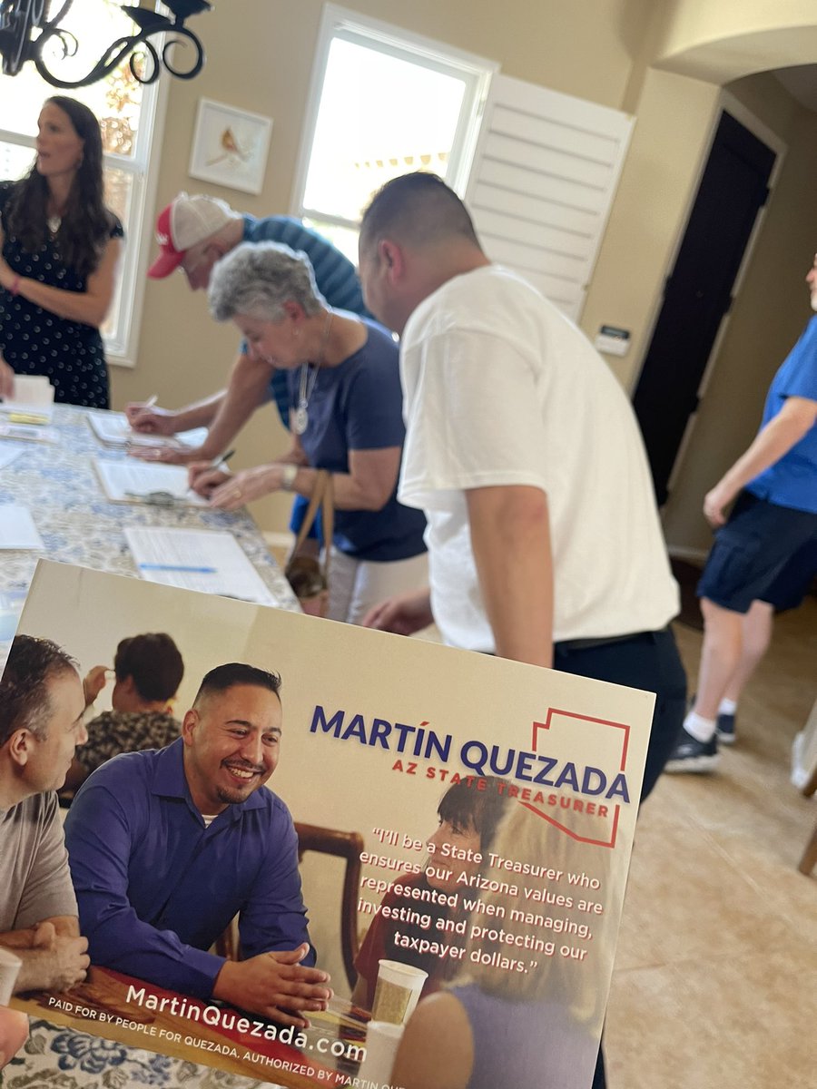 A big thank you to @SenQuezada29 stopping by our canvass/signature launch for @MaricopaDems #Bottomsup