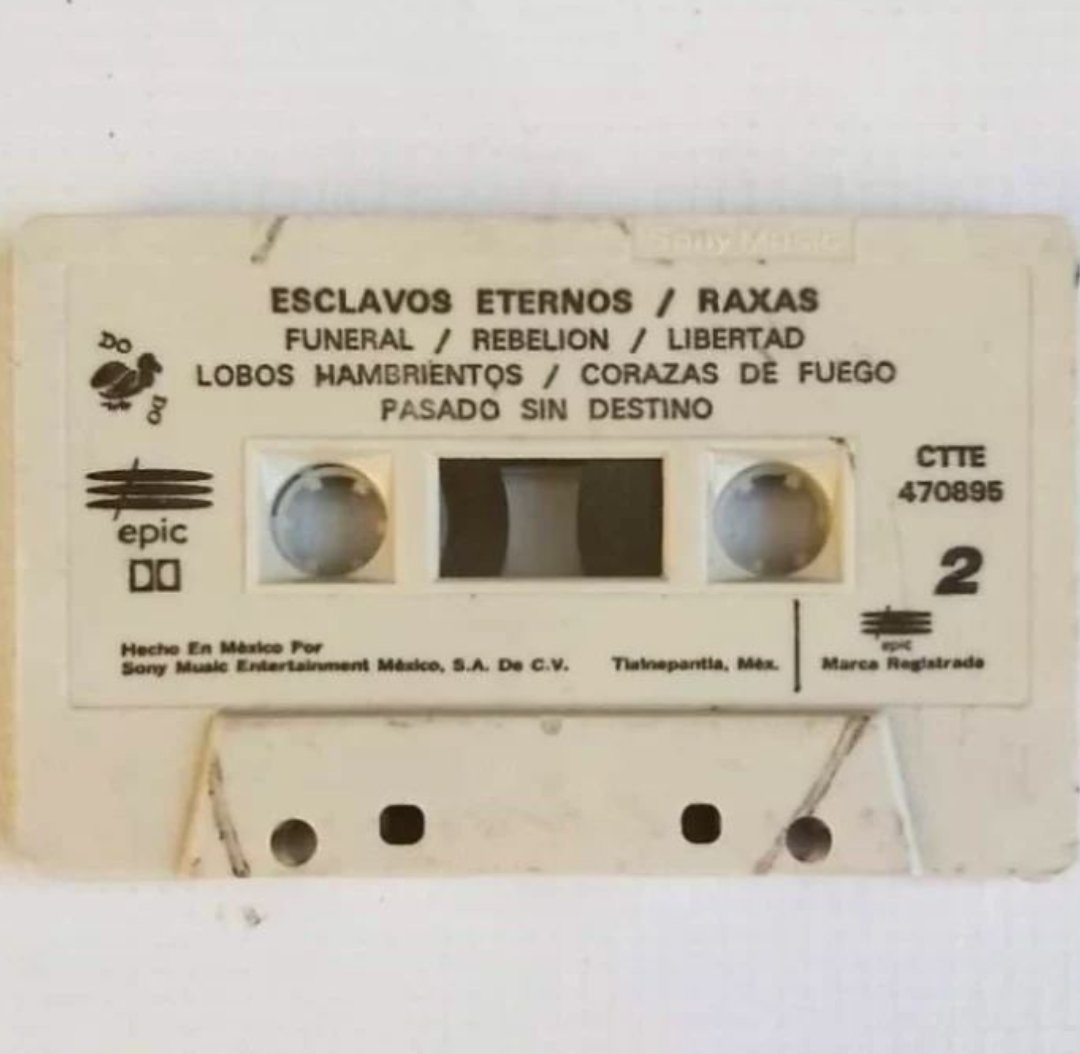 metalero_museo's tweet photo. Raxas/Esclavos Eternos/Cassette/1994/DoDo #raxas #museodelheavymetalmexicano https://t.co/V2EqARA2I9