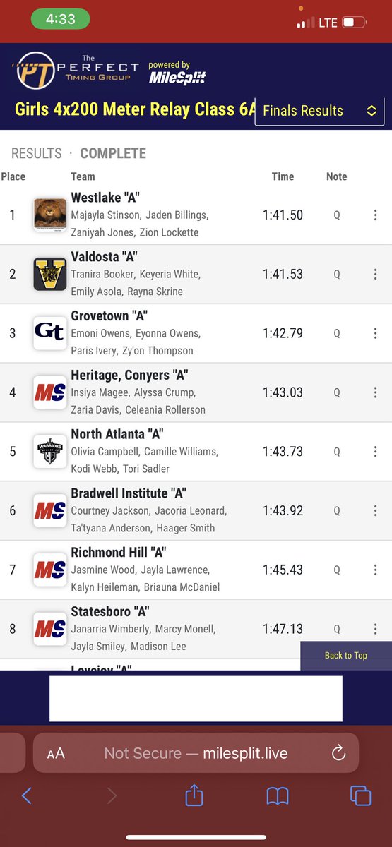 Statesboro_TF's tweet photo. Girls 4x200 #Statebound  @Azziza_Flowers @JanarriaW @MonellMarcy and Jayla 💪🏾💪🏾 https://t.co/aVpmzwyULO