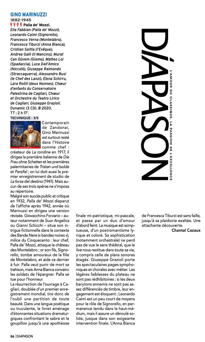 giusgraz's tweet photo. Une attachante découverte! Merci à Chantal Cazaux sur @Diapasonmag #marinuzzi https://t.co/xniyVBeXZZ