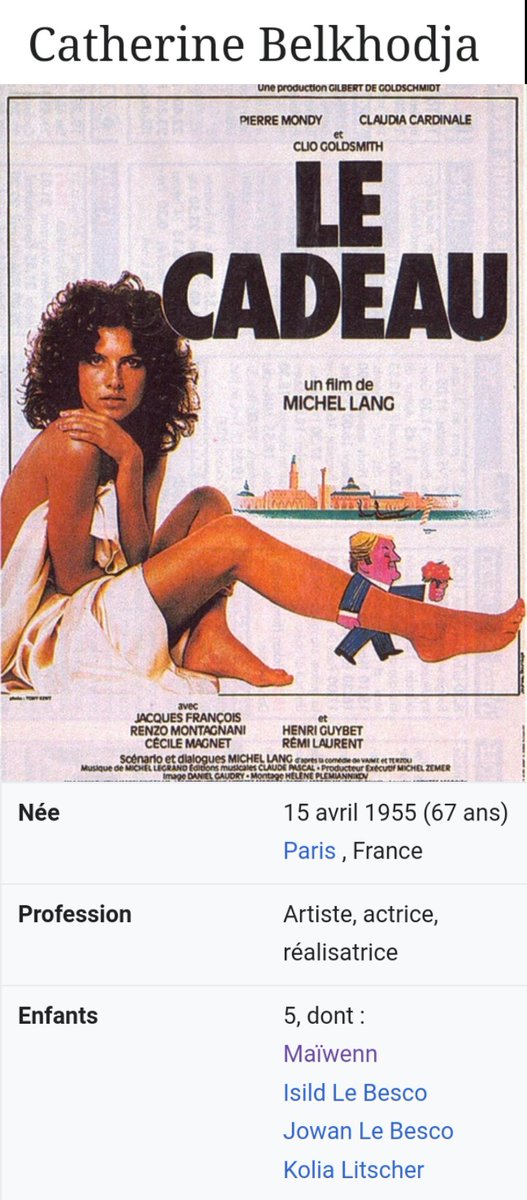JozDire's tweet photo. @JacksGrimaldi7 @DufelayS Mais que font les parents pour laisser son enfant de 12 ans aux Bains Douches ?

Catherine Belkhodja est la mère de Maïwenn, réalisatrice de Polisse sur la Brigade de protection des mineurs

un message sous-tendant ? https://t.co/WuY4YSB4Ij