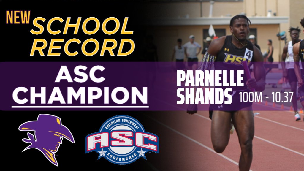 Parnelle Shands breaks his own school record in the 100m dash with a time of 10.37 seconds, and is the ASC 100m Champion. Congratulations to Parnelle! #ASCtf