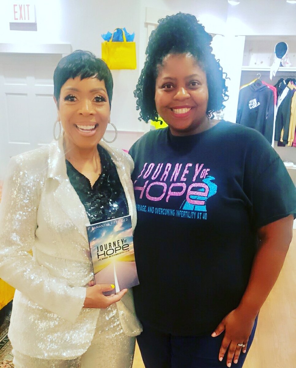 1SamanthaFitts's tweet photo. I had a great time discussing my book with Shirley Strawberry from The Steve Harvey Morning Show! I also supported her new candle business today @ Merge Co. in Phipps Plaza.
Journey of Hope is inspiration for All
#journeyofhope #livingmybestlife
#youstillhavetime #networking https://t.co/EuG7xwnHLr