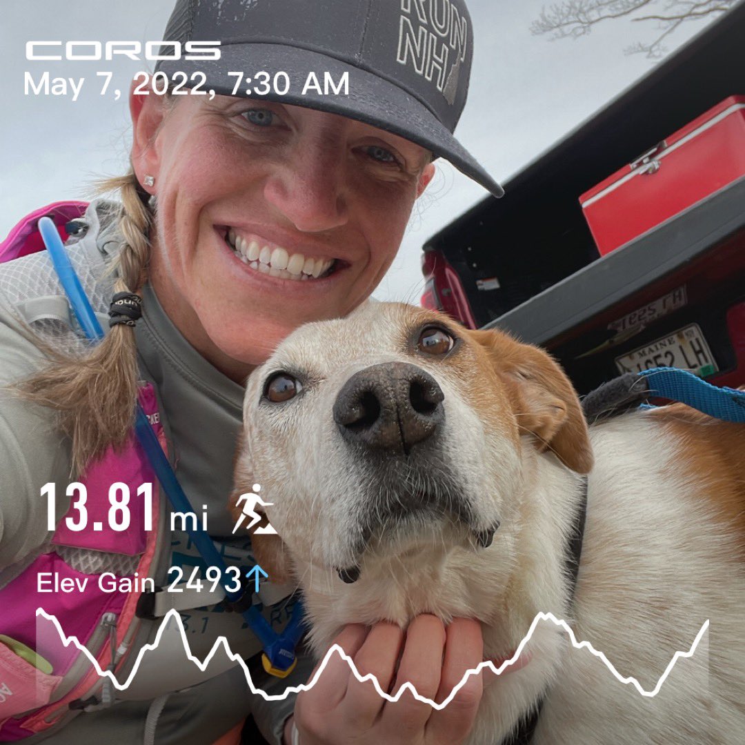 golfingirl525's tweet image. My dog is a half marathoner!! He crushed it today at the BigA 50K at Mt. Agamenticus in Maine. Such a good boi! #dogswhorun #canicross #trailrunner #mountainracing