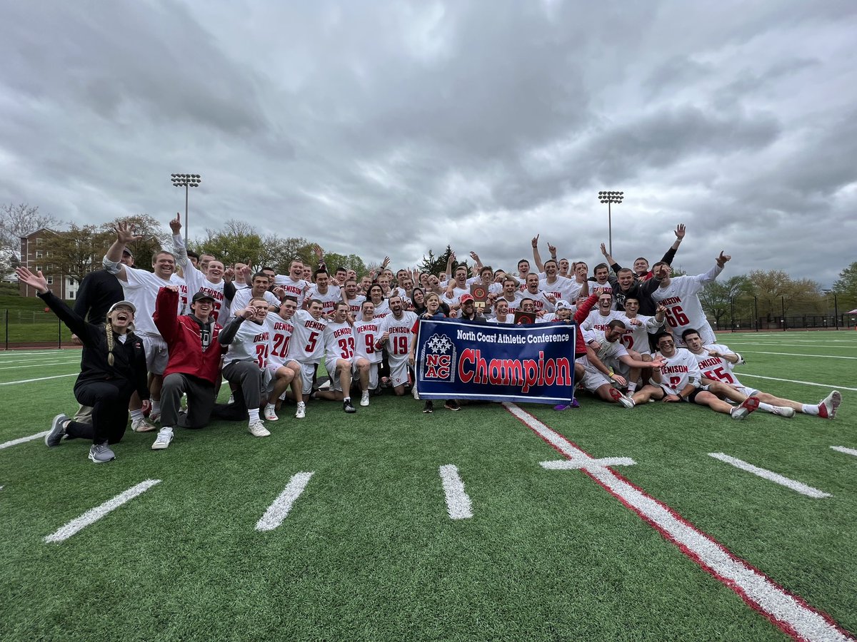 DenisonLacrosse's tweet photo. Thank you to everyone who has helped us get here!  You are many and appreciated. Your 2022 NCAC Champions!  GBR! https://t.co/oAM8bCF2yQ