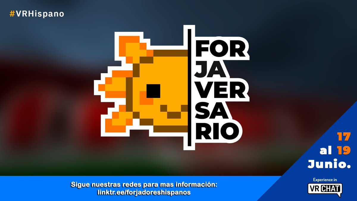 FVrchat's tweet photo. Ven a presentarte al Forjaversario, un evento por y para la comunidad hispana de creadores de contenido!
Recuerden que las inscripciones de Booth ya están abiertas https://t.co/pDIZ0rAtPd
Síguenos en nuestras redes para mas información: https://t.co/V96bvqVO6T #VRHispano https://t.co/UNlFQcc457