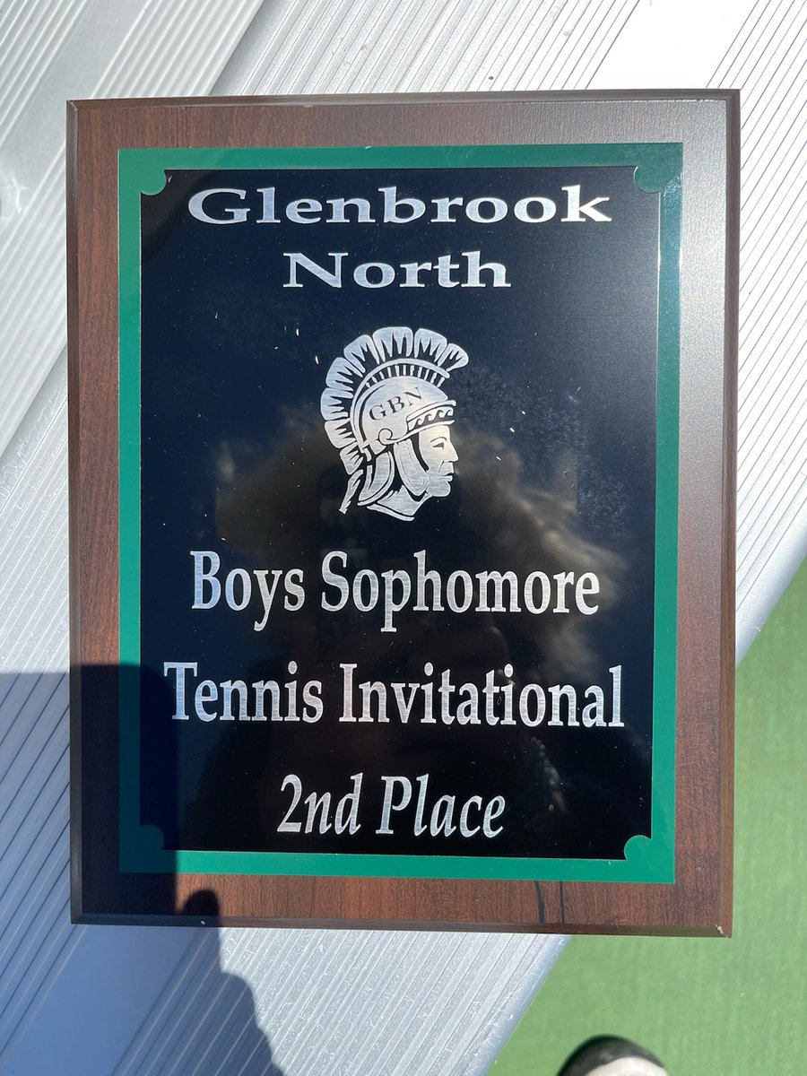 DWarriorTennis's tweet photo. JV bringing home some hardware today. Not just 1 but 2 plaques! 2nd place at the always challenging GBN Invite and a 1st place tie with HP at the Prospect Invite. #hardware #splitSquad #1weekLeft #peakingBeforeConference https://t.co/TvIlUZZtHf