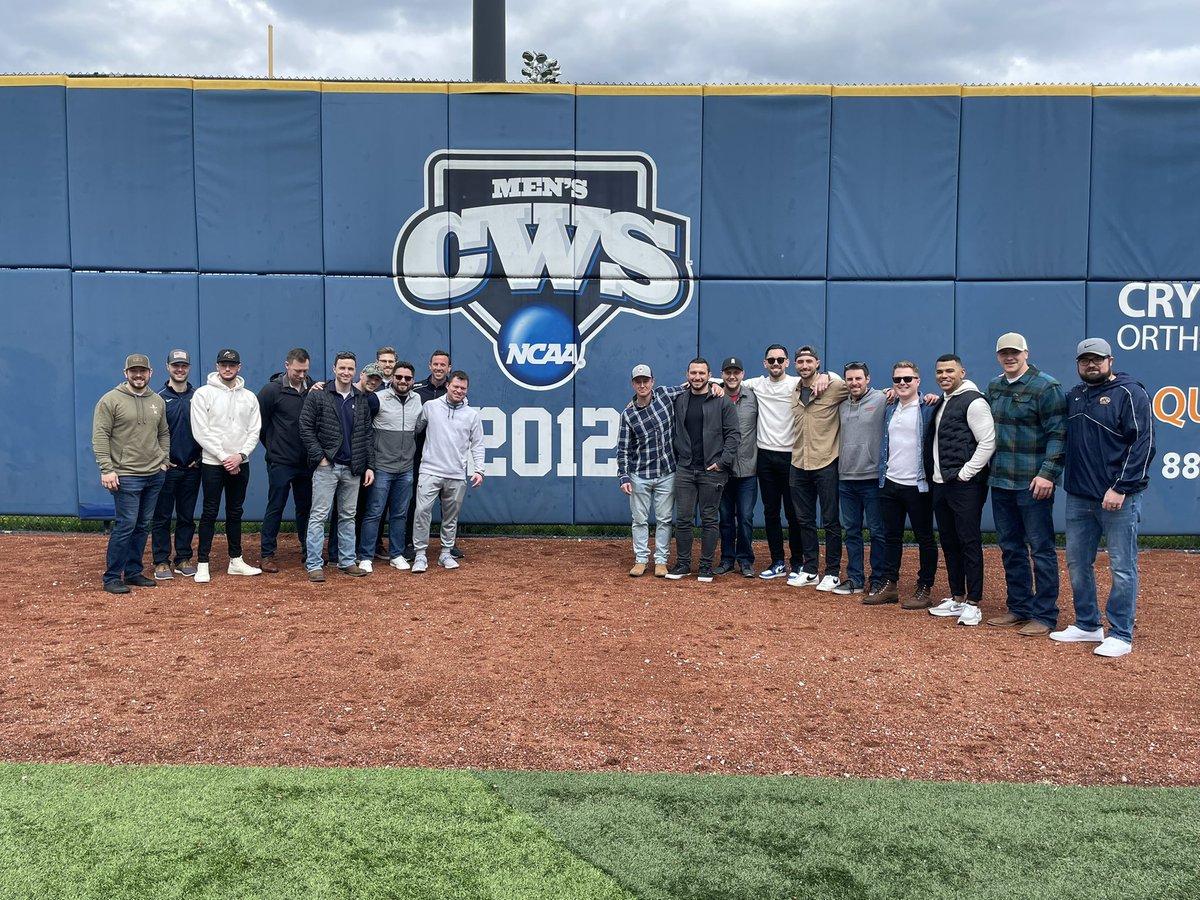AngHull's tweet photo. Hard to believe it’s been 10 years. So great getting back together with this @KentStBaseball crew. #CWS2012 https://t.co/t5Sbx2FEop