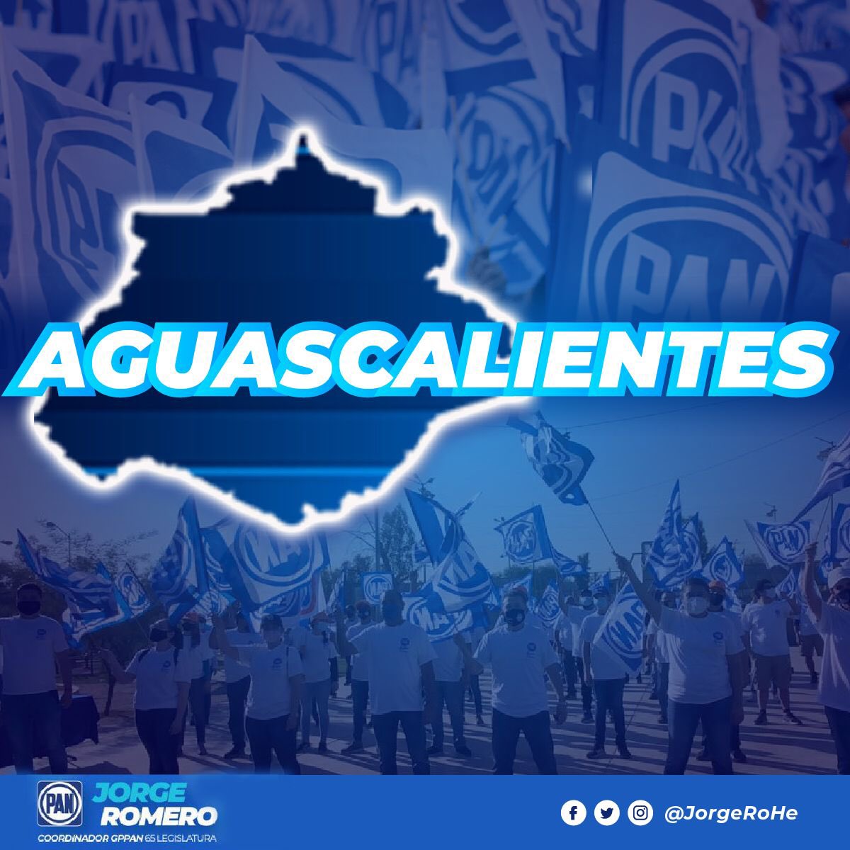 JorgeRoHe's tweet photo. Las y los hidrocálidos saben que la mejor opción es  @TereJimenezE para #Aguascalientes, mujer de resultados probados en favor de la gente. 

Refrendaremos los buenos resultados de gobierno de @AccionNacional.

#VaXAguascalientes
#LoQueTantoQueremos https://t.co/dapHCIUElQ