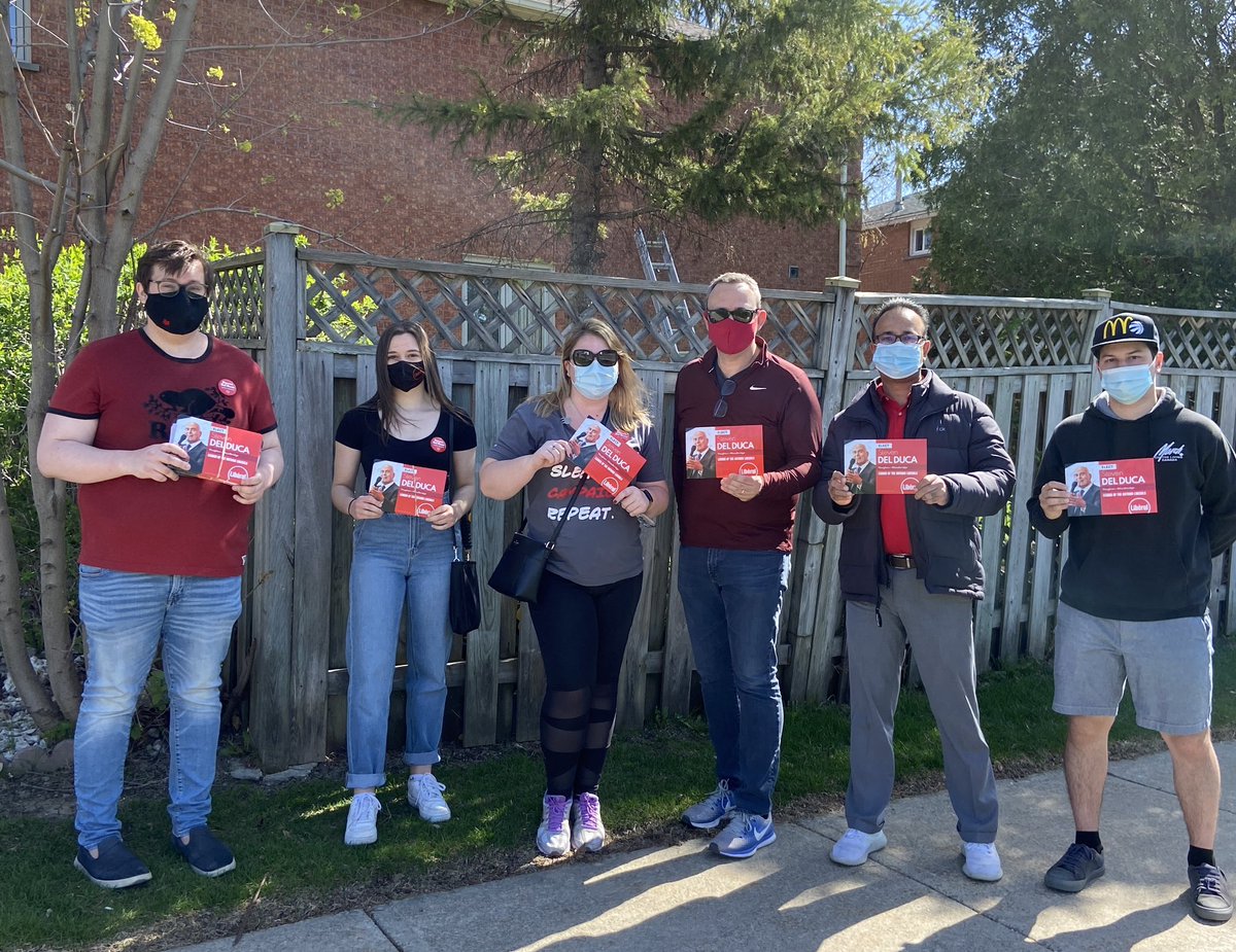 VWPLA's tweet photo. A great day at the doors for Team @StevenDelDuca! Thanks to @OntLiberal President @_BrianJohns and MP @fsorbara for joining us in #Vaughan #Woodbridge #onpoli https://t.co/an0Tvzp2ab