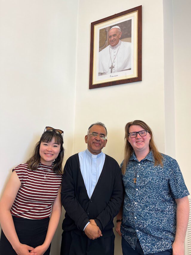 SMCA_Chaplaincy's tweet image. Met Fr. Josh who works with the Ecology department of the Vatican City! Thank you for sharing with us your work and your hopes for COP27 next year @CAFOD #StepIntoTheGap