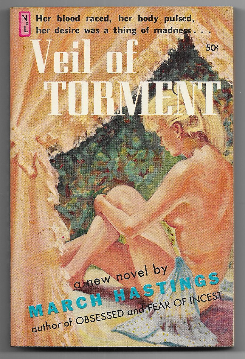 cmacfin's tweet photo. Sally M Singer wrote classic vintage sleaze under the pseudonyms of March Hastings and Laura DuChamp. Newsstand Library U118 with a Robert Bonfils cover. #VintageSleaze #1950s #Bonfils #NewsstandLibrary https://t.co/NKlHiy1gFk https://t.co/cuXeeMxclp