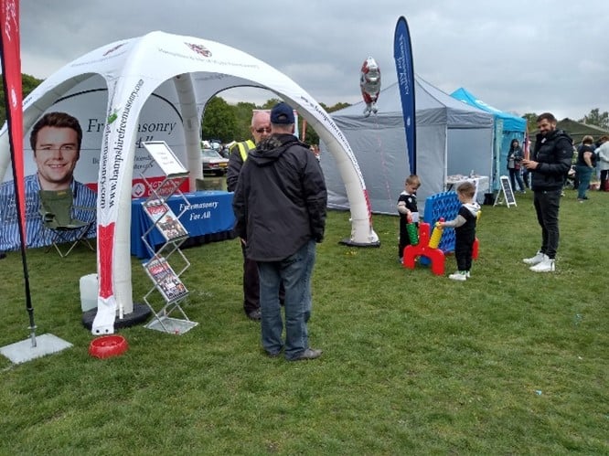 FITCHantsIOW's tweet photo. Members of the FiTC team from both ends of the county took the opportunity of this recent bank holiday to enjoy a day out at two community events - Yateley's May fayre and St Mary's church fayre in Portsmouth with the latter supported by @OrderWomen https://t.co/18hsMcNG29