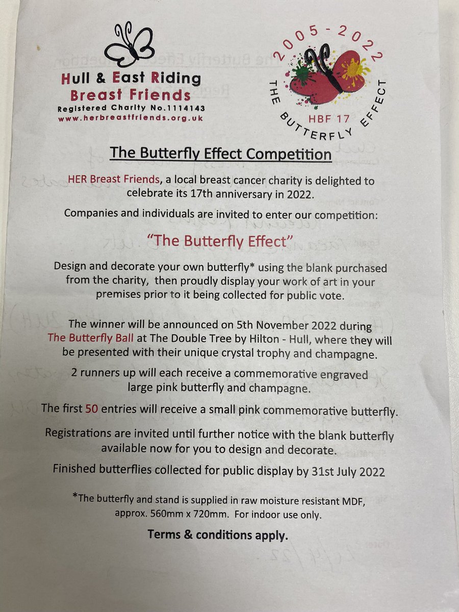 RaeannRooms's tweet photo. St Paul’s Church, Sculcoates #Hull #MessyChurch is raising money for @HERBreastFriend for their #TheButterflyEffect competition. We are having a #raffle and the prize is £100 voucher for @RupertDarwin Let me know if you would like some tickets - £1 a strip! https://t.co/MW25ADz4Pv
