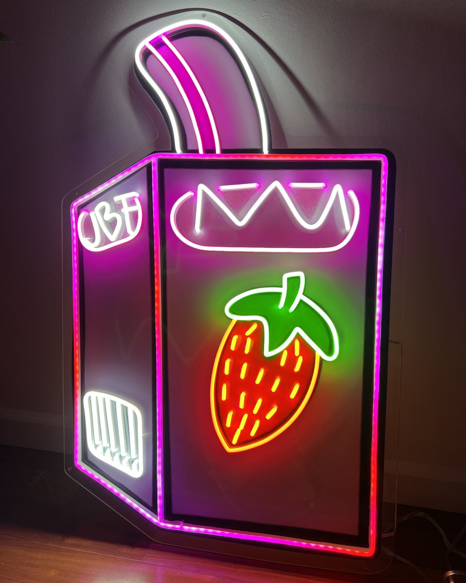 Juiceboxfrens's tweet photo. So excited to share our next community giveaway 🧃🥳✨ JBF Neon signs! 

1️⃣ follow @Juiceboxfrens &amp; @NeonApesYC 
2️⃣ comment the design style you would want to win between Strawberry🍓, Rainbow 🌈, Devils Lettuce 🥬 &amp; your JBF #
3️⃣ retweet post 🔁 https://t.co/dKx5kZPysa