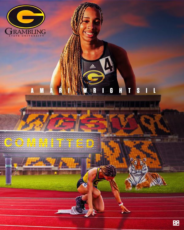 amariwrightsil's tweet photo. I am blessed to announce that I will be continuing my track and field career at Grambling State University!  #gramfam #d1 #commited https://t.co/iYFhvoO309