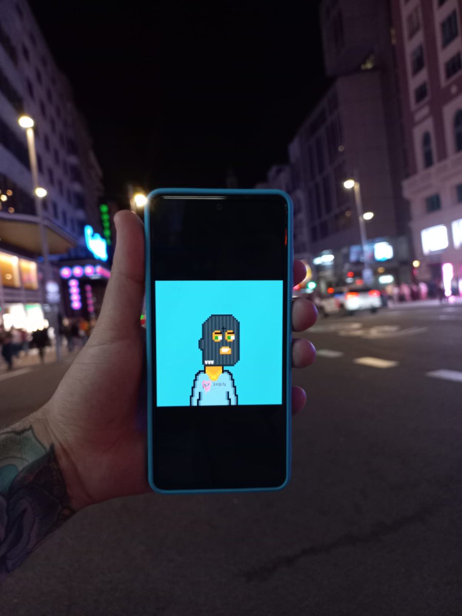 One of our first owners sends us this photo of one of his millionairepunks from Madrid (Spain).🌎🗺 

Thank you for being part of this great project, we are going to revolutionize this 2022 by making NFTs more than just a simple image and creating one of the best projects.🔥 #nft