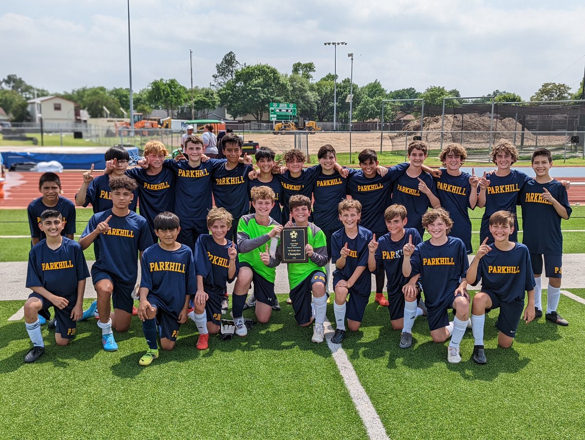 RISD Tournament Champs 2022!!! Parkhill Raiders 7th Grade Soccer. GO RAIDERS!!! #Raiderswag #PHJHAthletics #WeThatTeam!!!
