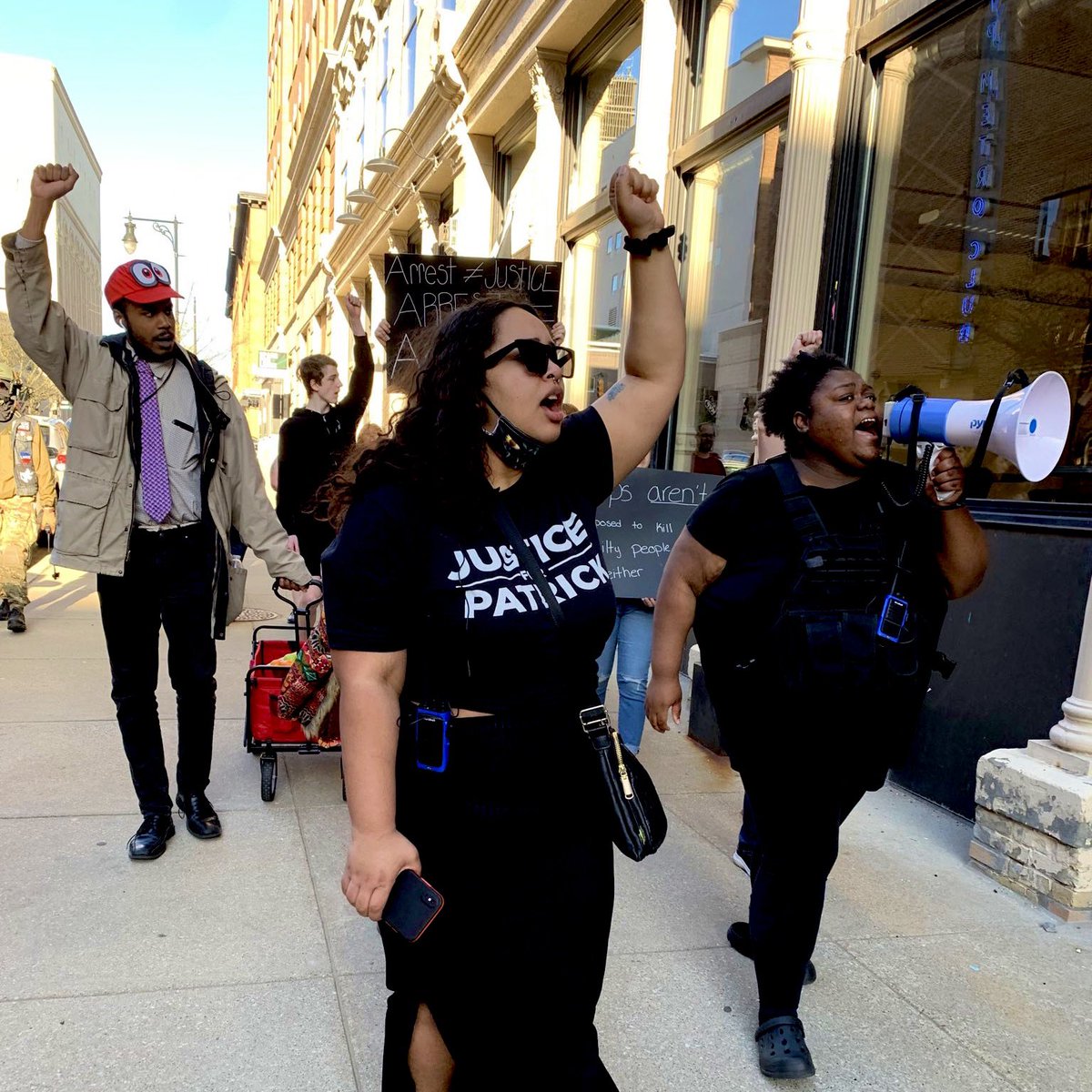 AFTPGR's tweet photo. Thank you to everyone that came out today as we marched to the Kent County Prosecutor’s office as we continue to demand justice for Patrick Lyoya. https://t.co/iG1wD2mI40