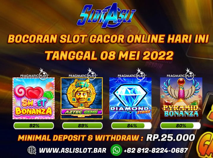 SlotAsli's tweet photo. Bocoran Game Slot Gacor Hari Ini Tanggal 08 Mei 2022 Dengan Beragam Situs Slot Online Uang Asli Terbaik. Adanya Informasi RTP Slot Gacor Online Tertinggi Hingga 92%.

https://t.co/cH3XV36kwp

#SlotAsli #SlotOnline #SlotGacor #SlotIndonesia #BocoranSlot #RTP #JudiSlotIndonesia https://t.co/LBD5kSxtoi