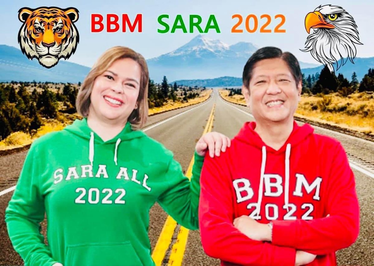 <a href="/bongbongmarcos/">Bongbong Marcos</a> 
<a href="/indaysara/">Sara Duterte</a> 
#UniteamBBMSara2022 
✌🏼❤️🇵🇭💚👊🏼
President BBM✌🏼❤️
Vice-President Inday Sara👊🏼💚