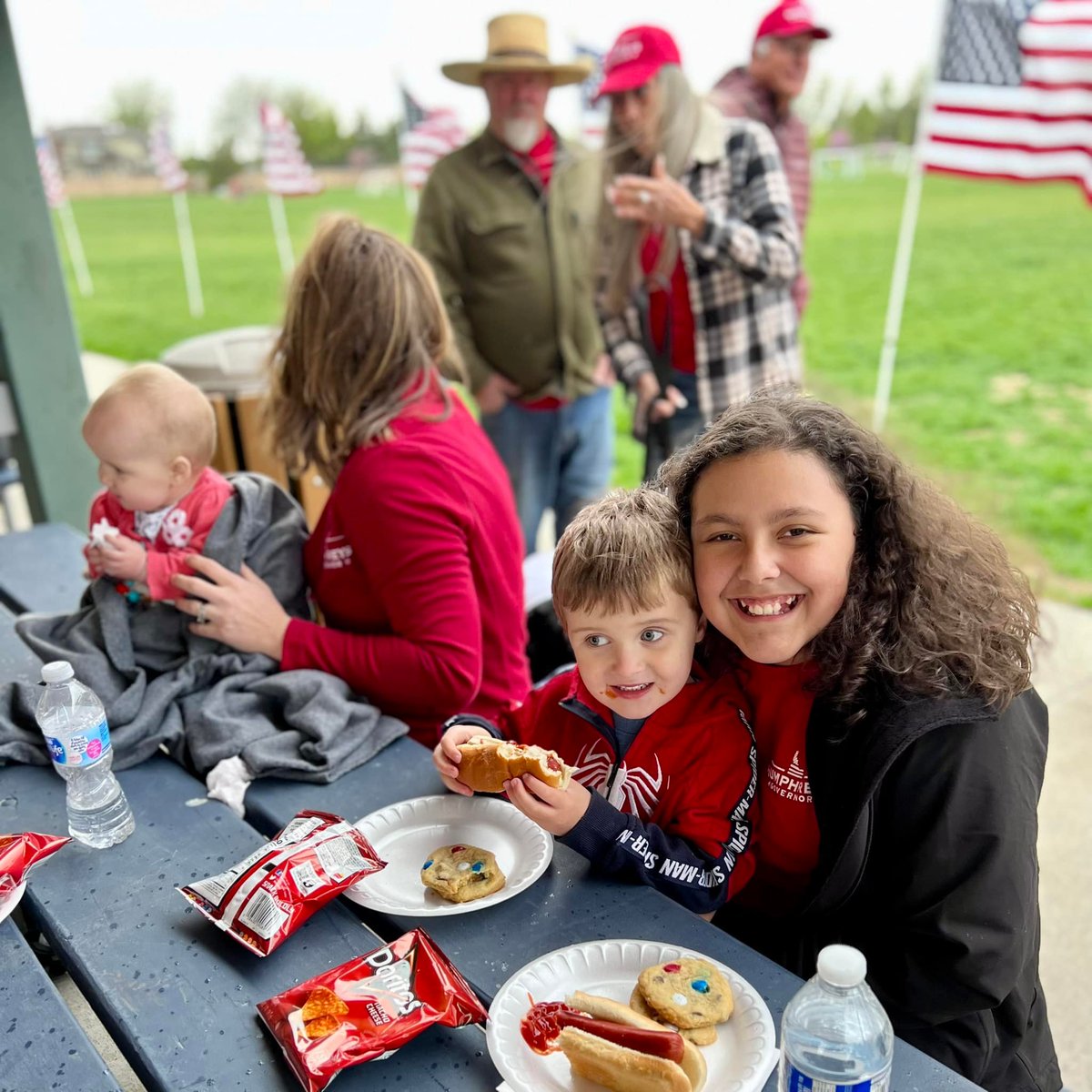 EdForIdaho's tweet photo. Storms don’t slow this team down! Despite rain and wind we had a BBQ to BACK THE BLUE. No one at this event could ever be accused of being a “sunshine patriot.” https://t.co/wLROCs4mjj