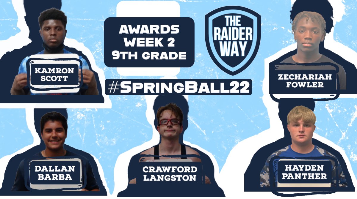 LDBellFootball's tweet photo. Congrats to our Freshman #SpringBall22 #TheRaiderWay award recipients for week 2! These young men have exemplified the characteristics of #Loyalty #Leadership #Grit &amp; #BELLief https://t.co/CduifkOYp9