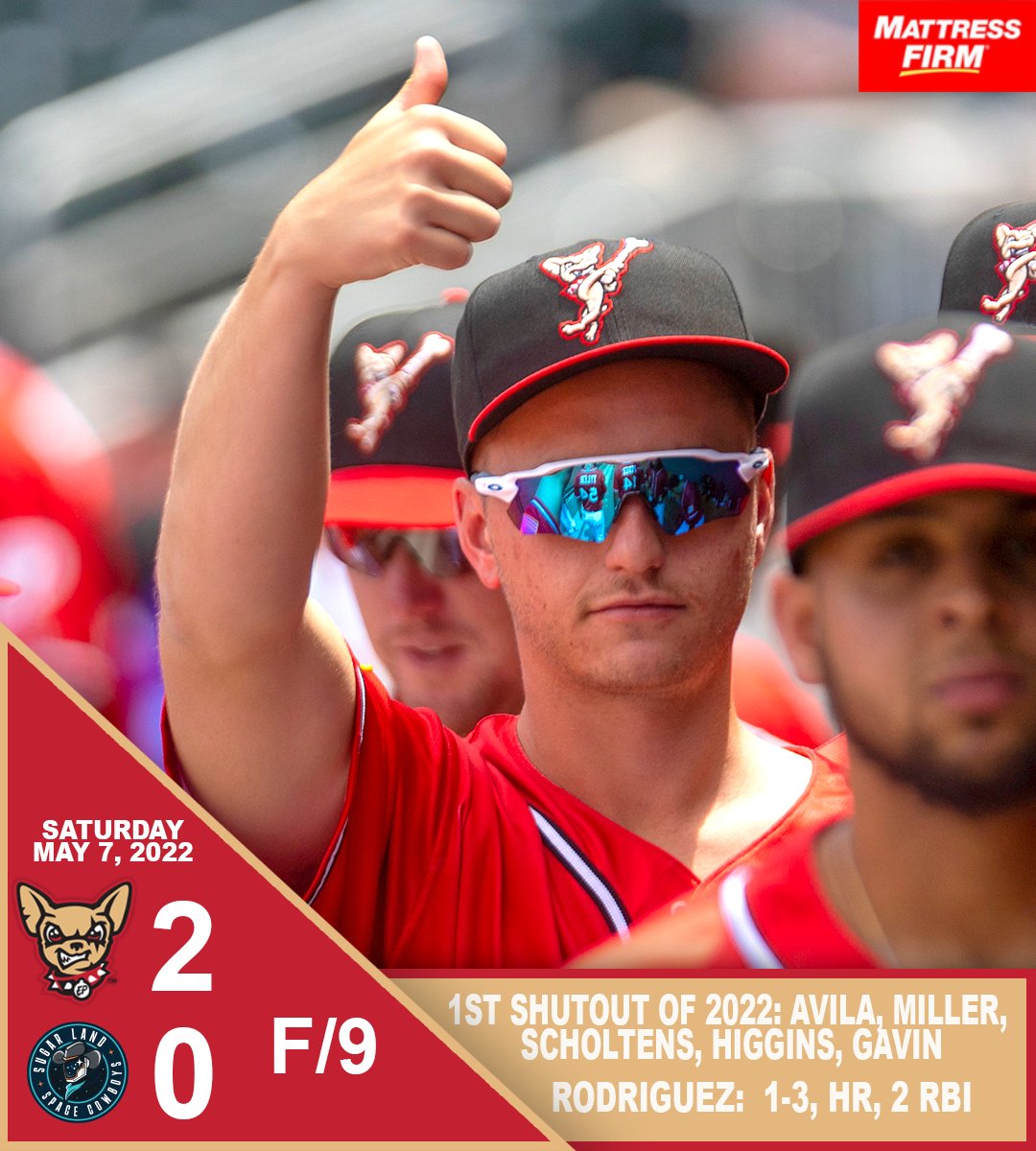 Aderlin Rodriguez's 2-run HR is all we need as Pedro Avila, Evan Miller, Jesse Scholtens, Tyler Higgins, and Grant Gavin combine for our 1st shutout of 2022! 

#ScoreFirst | #FearTheEars