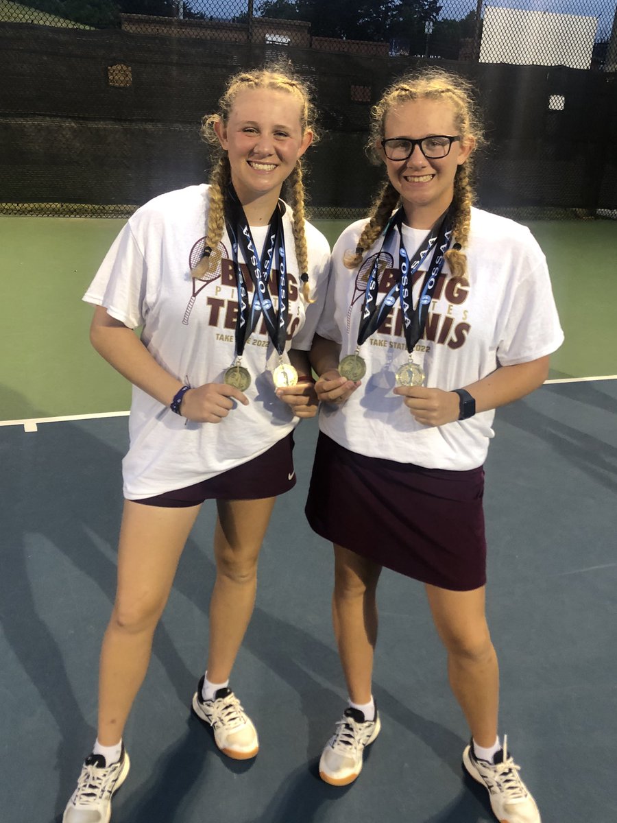 byngschools's tweet photo. This weekend at State Tennis Hope and Harmoni Moore brought home 3rd place in Class 4A #2 Doubles!  #byngpride https://t.co/7kBudwHhe8