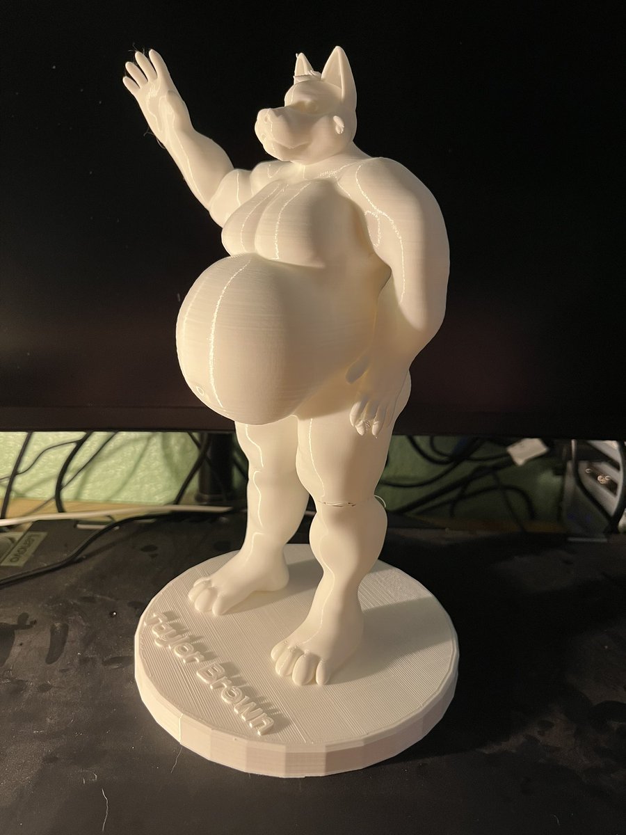 BlackCatGameDev's tweet photo. I’ll be attending a furcon in August and I’m preparing some wares to sell. Anyone interested in me 3D printing their sona? I’m looking for showcase pieces to use as pricing examples, but also some to actually paint and sell. You get 50% net profit! (Rough example pics) https://t.co/Z4F2VvIUwp