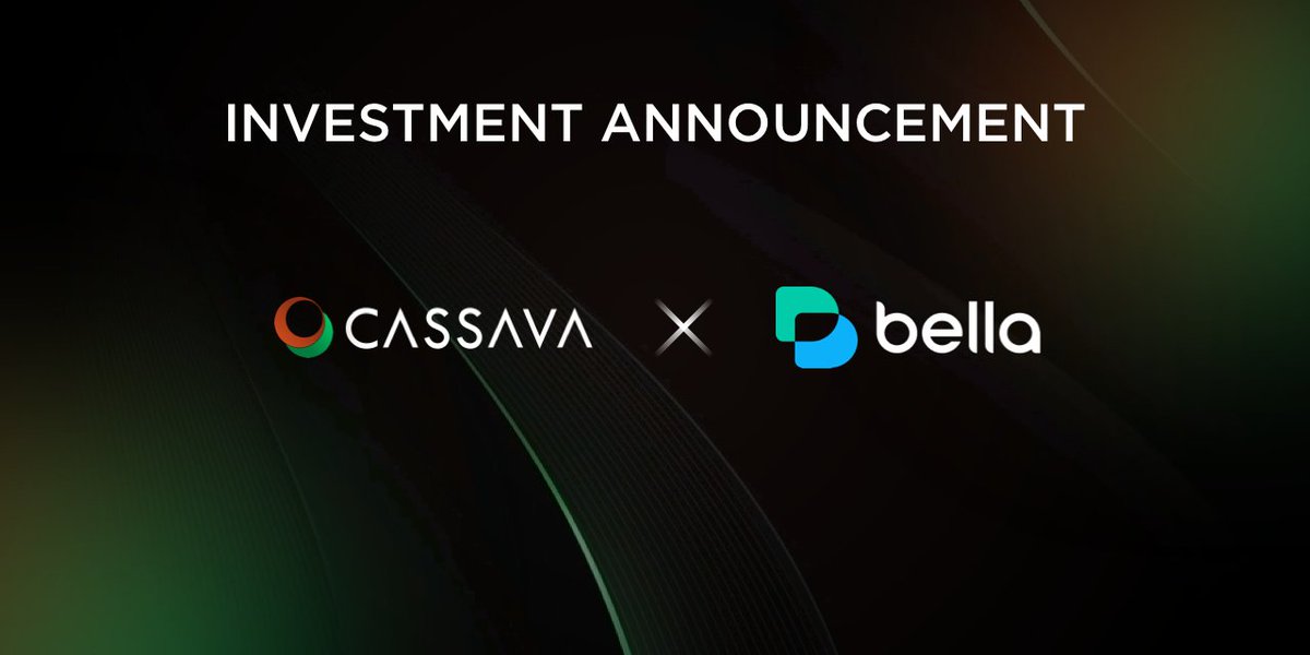 BellaProtocol's tweet photo. 🎉Congrats to our portfolio @CassavaNetwork on the successful raise and incredible investor roster! 
💪Let us all together empower Africa with cutting edge #blockchain tech, #Web3 concept, #DeFi applications and benefit the good people their with fair and inclusive finance! https://t.co/EGQs8FyFgD