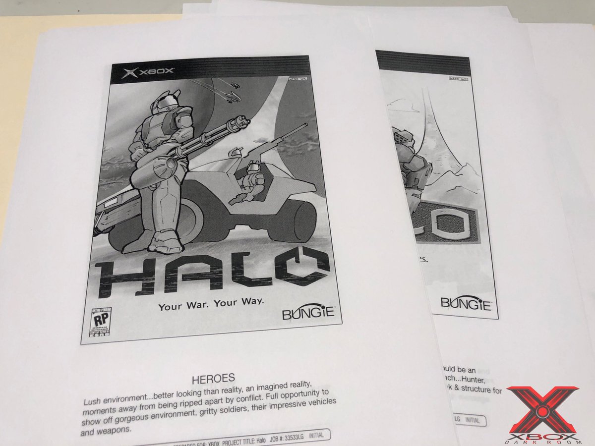 XboxDarkRoom's tweet photo. Today I had the opportunity to sit with someone who was an integral part of designing the original cover art for Halo: Combat Evolved. He provided me with 13 never before seen concept covers. I plan to share all of them in due time as I continue to gather and document the story. https://t.co/A0aKkt8feF