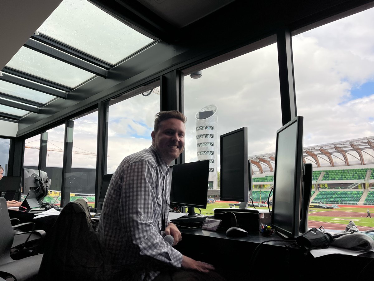 kellybmcg's tweet photo. Quite simply, special. That's what Hayward Field is to me.

Getting to hear my voice ring thru the rafters? Well...that's next level. A "never thought this moment would happen" debut today on the Hayward Field mic!! https://t.co/37I0GPoE0Y