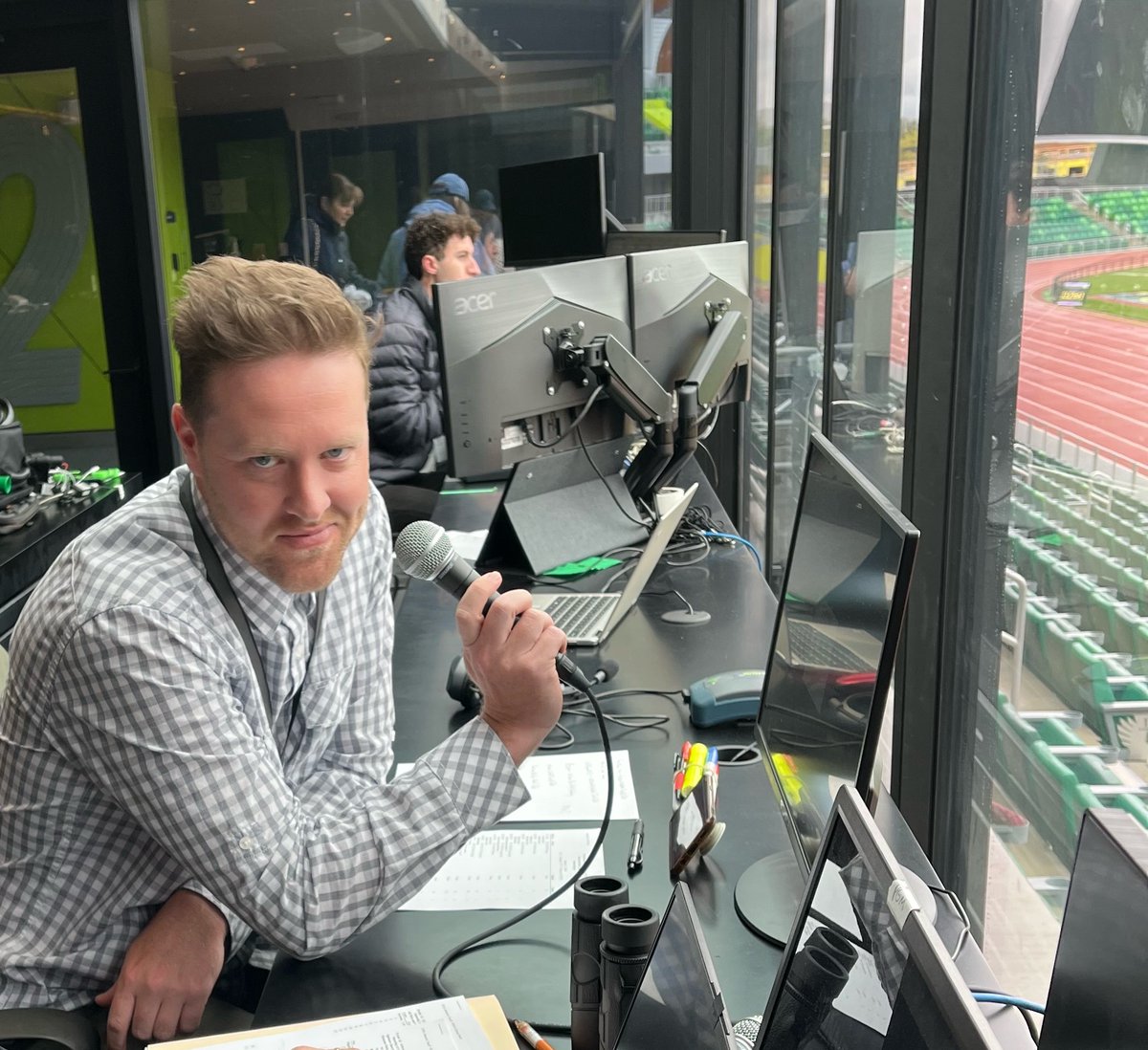 kellybmcg's tweet photo. Quite simply, special. That's what Hayward Field is to me.

Getting to hear my voice ring thru the rafters? Well...that's next level. A "never thought this moment would happen" debut today on the Hayward Field mic!! https://t.co/37I0GPoE0Y